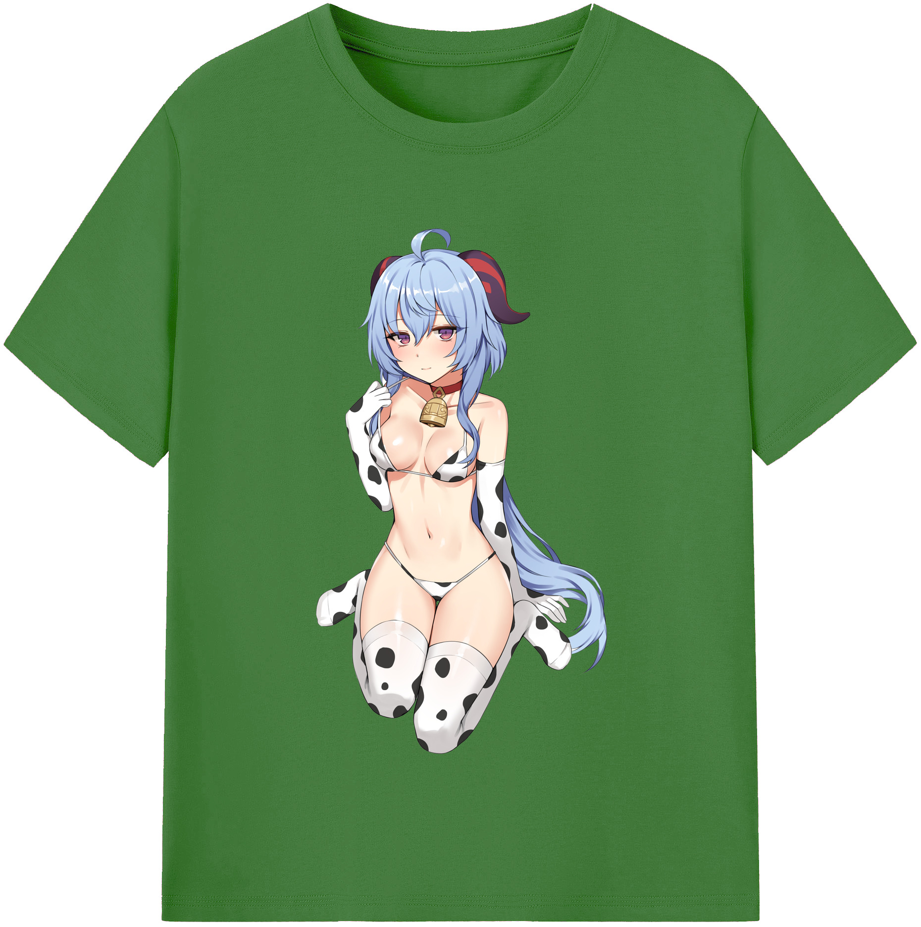 げんし神 甘雨 かんう genshin Ganyu レディースカジュアルプリントTシャツ（綿100％）